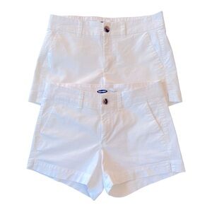 2 for $12 Old Navy Every Day Bright White 3.5” Womens Shorts Size 2 (Bundle 2)